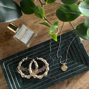 Gold Babygirl bamboo earrings